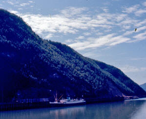 Cruise Ship arriving at Skagway 1967