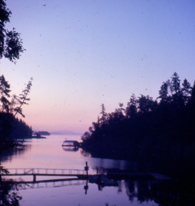 Sunset at Brentwood Bay Butchart Gardens 1967