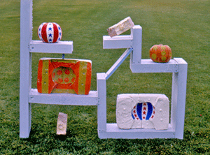 Plaster Pumpkin Installation Sally Schurr Pitzer College 1970